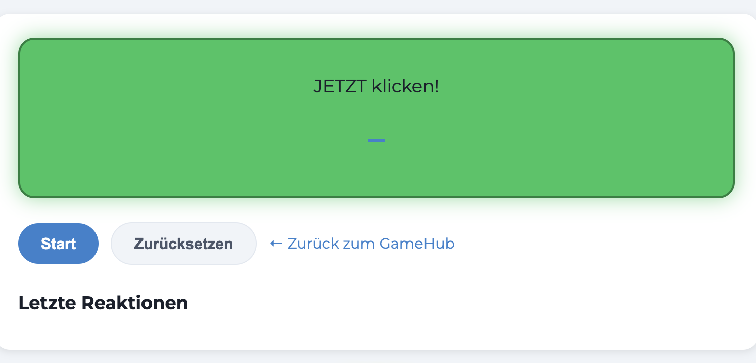 Vorschau des Reaktionsspiels